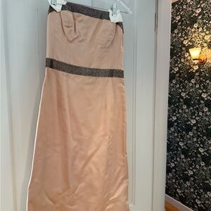 Marc Jacobs Peach and Gray strapless dress